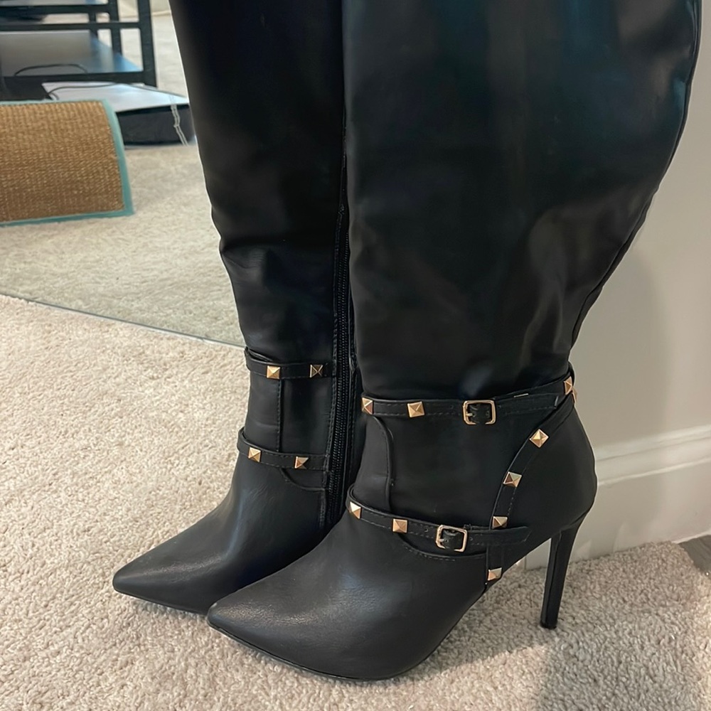 Studded tall boots 👢